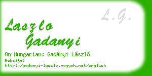 laszlo gadanyi business card