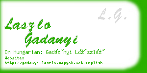 laszlo gadanyi business card